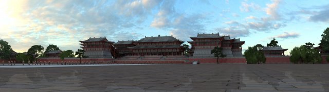 daming palace 3D 模型 .c4d .max .obj .3ds .fbx .stl .blend 