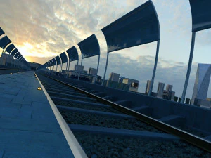 pociąg dużych prędkości Model 3D