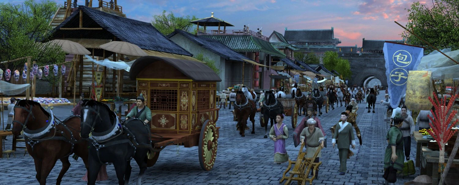 ancient market 3D Model .c4d .max .obj .3ds .fbx .stl .blend