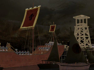 Antik savaş gemisi 3D Model