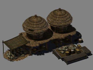 meule de foin Modèle 3D