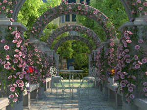 アーチ型のドア 3Dモデル