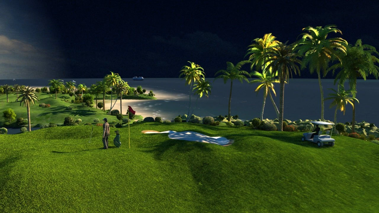 golf course 3D Model .c4d .max .obj .3ds .fbx .stl .blend 