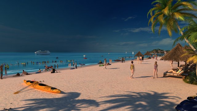 beach 3D Model .c4d .max .obj .3ds .fbx .stl .blend 
