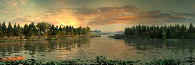 wetlands 3D Модель .c4d .max .obj .3ds .fbx .stl .blend 