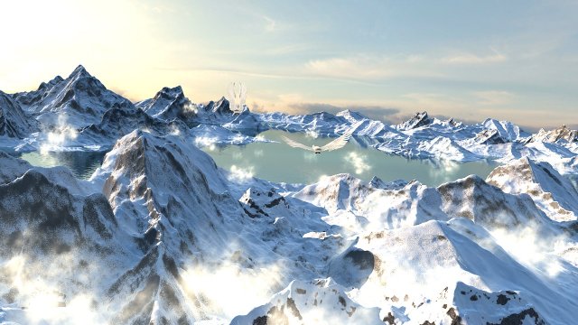 snow mountain 3D Model .c4d .max .obj .3ds .fbx .stl .blend 