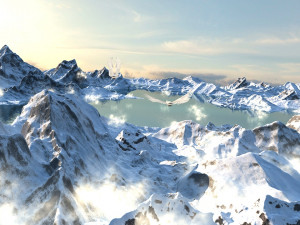snow mountain Modelo 3D
