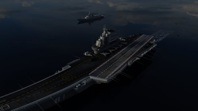 aircraft carrier 3Dモデル .c4d .max .obj .3ds .fbx .stl .blend 