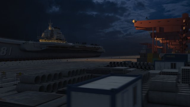 aircraft carrier 3D 모델 .c4d .max .obj .3ds .fbx .stl .blend 