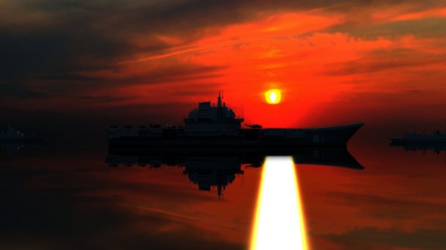 aircraft carrier 3D 模型 .c4d .max .obj .3ds .fbx .stl .blend 