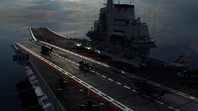 aircraft carrier 3D Model .c4d .max .obj .3ds .fbx .stl .blend 