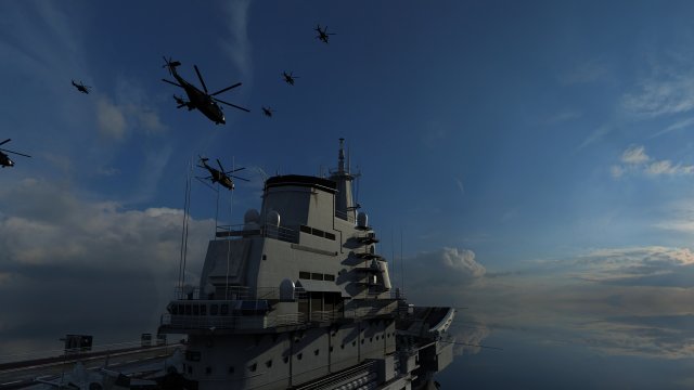 aircraft carrier Modèle 3D .c4d .max .obj .3ds .fbx .stl .blend 