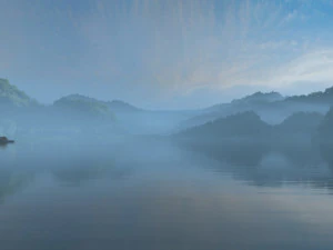 vista para o lago Modelo 3D