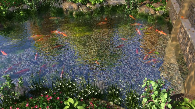 pond 3Dモデル .c4d .max .obj .3ds .fbx .stl .blend 