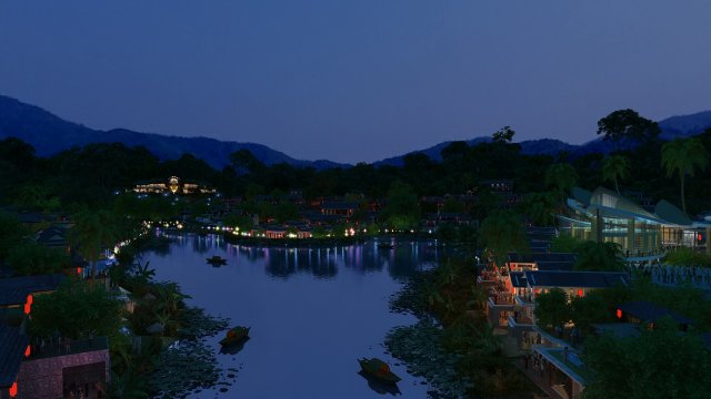 resort 3D Model .c4d .max .obj .3ds .fbx .stl .blend 