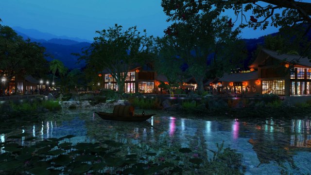 miao village Model 3D .c4d .max .obj .3ds .fbx .stl .blend 