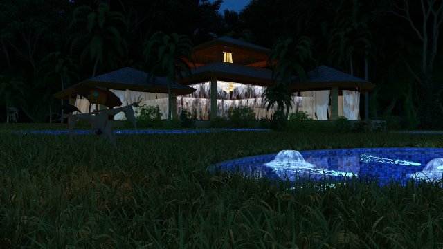 resort Model 3D .c4d .max .obj .3ds .fbx .stl .blend 