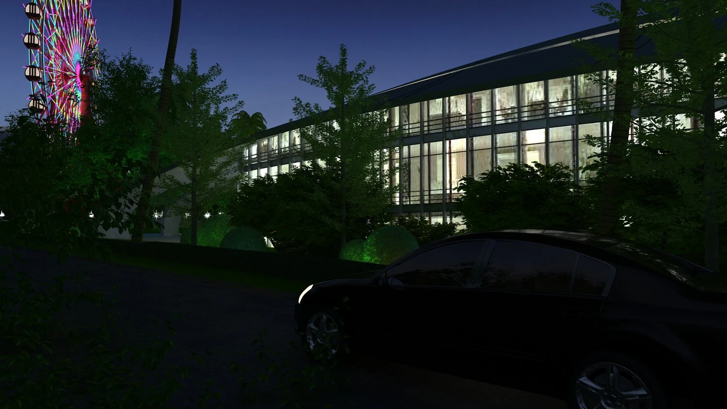 public park 3D Model .c4d .max .obj .3ds .fbx .stl .blend