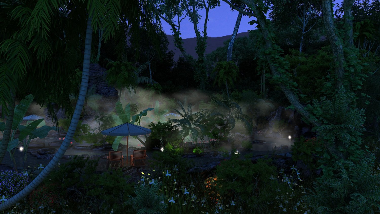 Resort Hot Spring 3d Model In Environment 3dexport