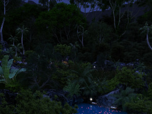 resort hot spring Modèle 3D