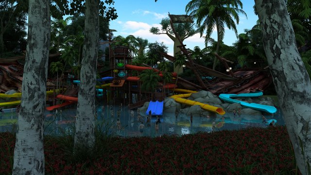 water park 3D 模型 .c4d .max .obj .3ds .fbx .stl .blend 