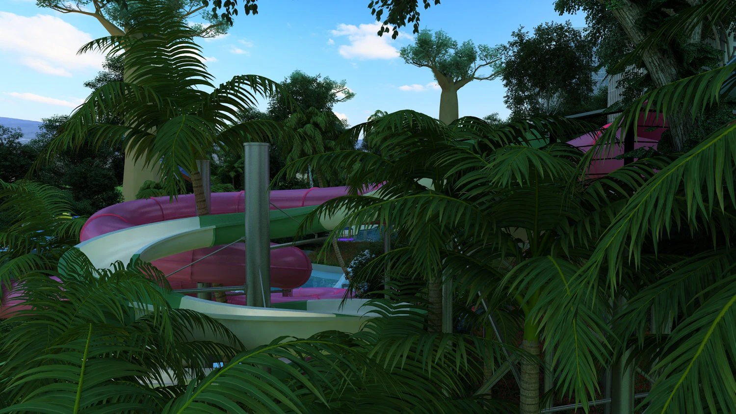 water park 3D Model .c4d .max .obj .3ds .fbx .stl .blend
