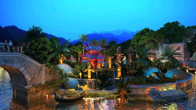scenic area 3D Model .c4d .max .obj .3ds .fbx .stl .blend 