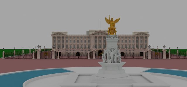 buckingham palace Model 3D .c4d .max .obj .3ds .fbx .stl .blend