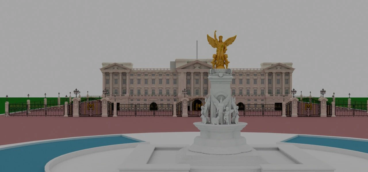 buckingham palace 3D Model .c4d .max .obj .3ds .fbx .stl .blend 