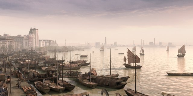 shanghai bund 3D Model .c4d .max .obj .3ds .fbx .stl .blend 
