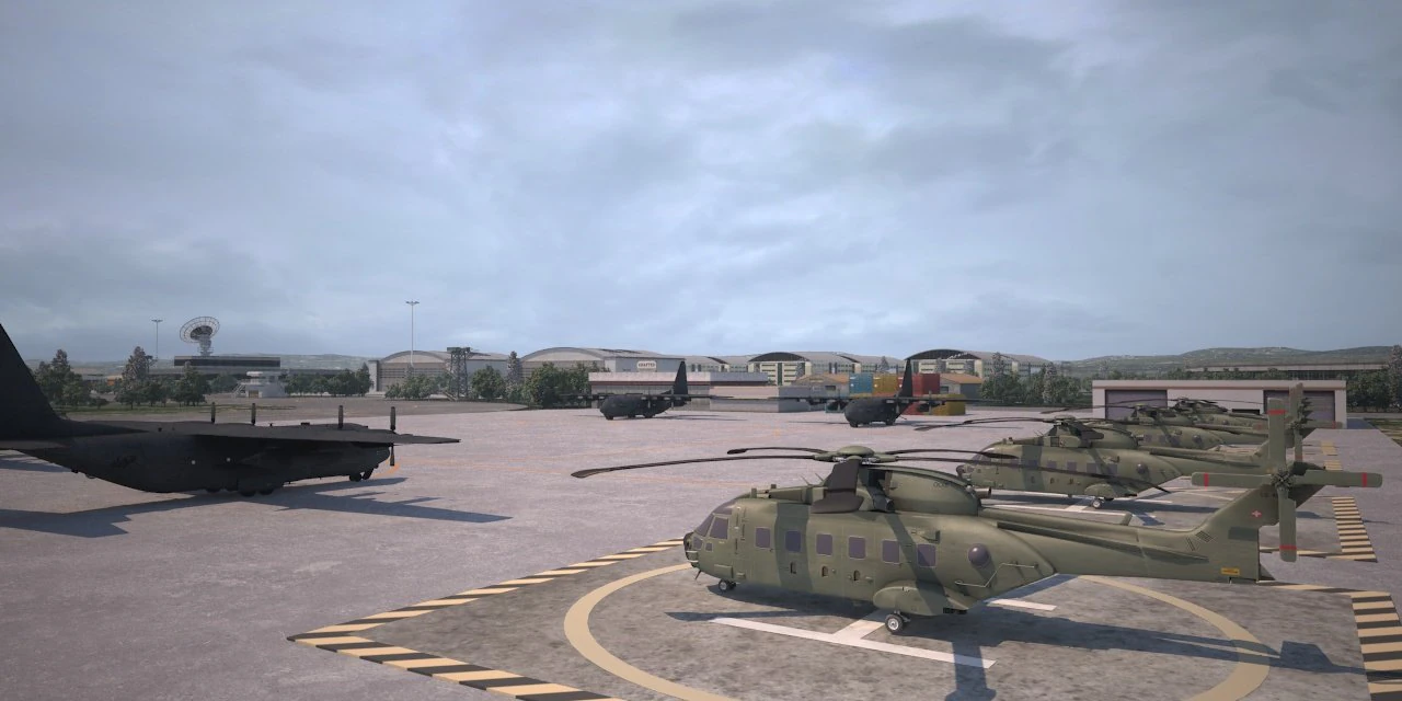 military airport 3D Model .c4d .max .obj .3ds .fbx .stl .blend