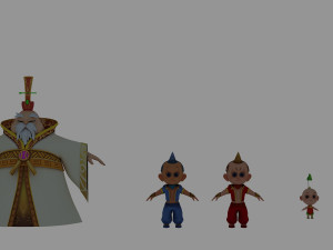 cartoon character set 3D 模型