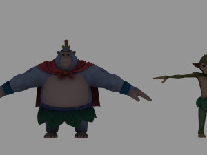 cartoon character set 3D 模型