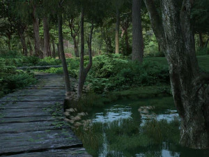 wooden walkway 3D Model