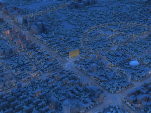town night scene 3D Model