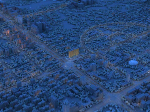 town night scene 3D Model