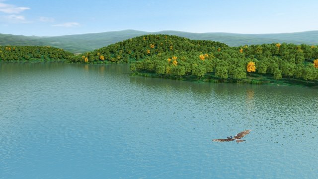 lake Modelo 3D .c4d .max .obj .3ds .fbx .stl .blend 