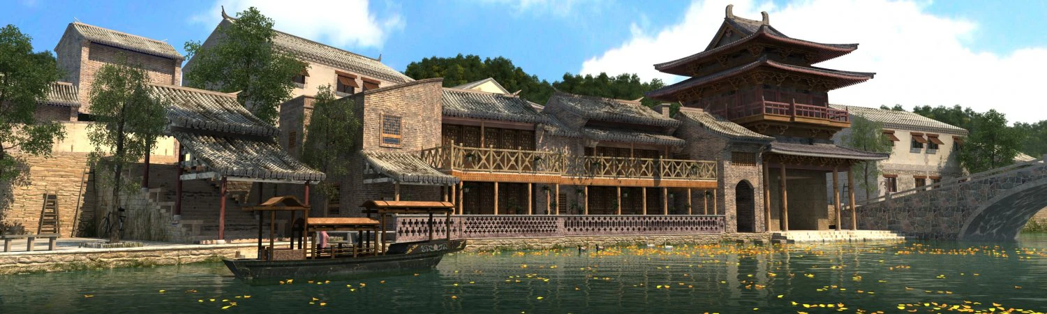 ancient construction 3D Model .c4d .max .obj .3ds .fbx .stl .blend 