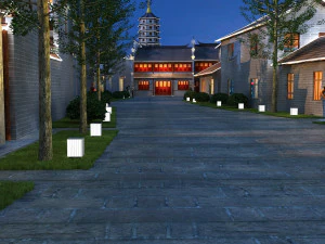 city night scene 3D Model