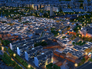 city night scene Modèle 3D