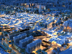 city night scene Modèle 3D