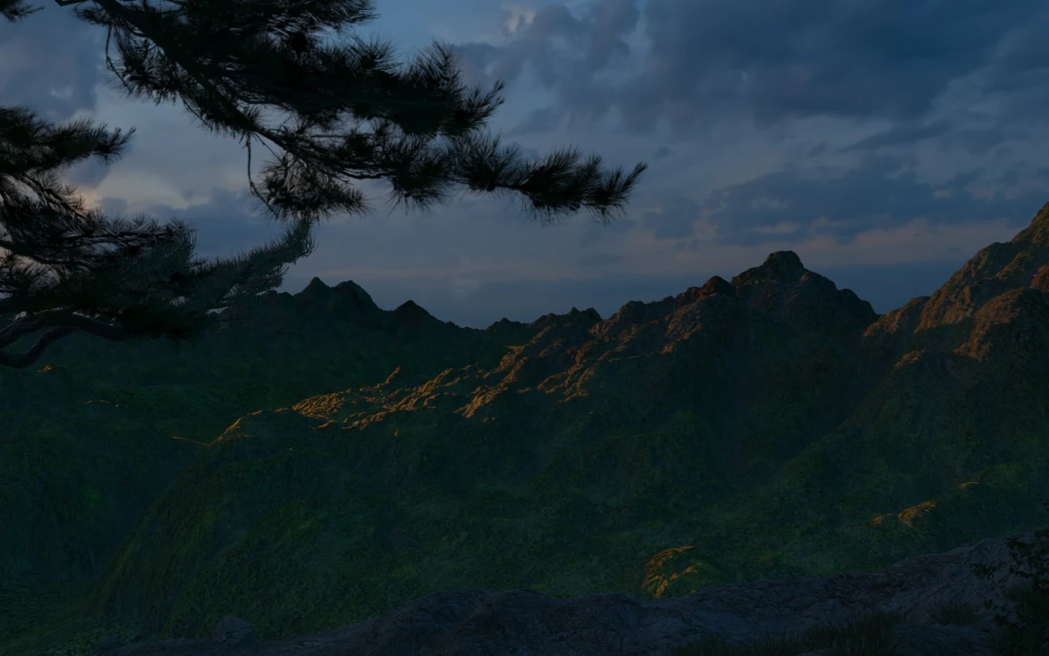 mountain 3D Model .c4d .max .obj .3ds .fbx .stl .blend 