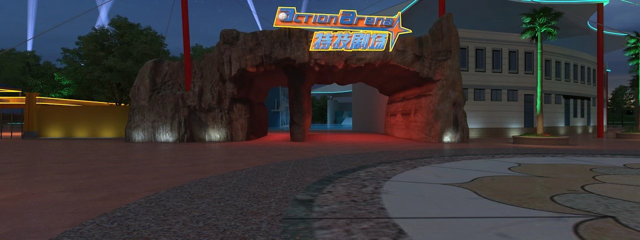 stunt theater 3D Model .c4d .max .obj .3ds .fbx .stl .blend 