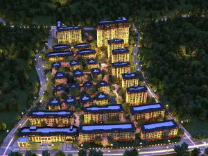 town night scene 3D Model