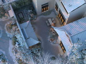 winter courtyard Modèle 3D