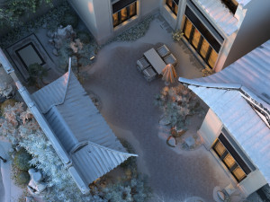 winter courtyard 3D-Modell
