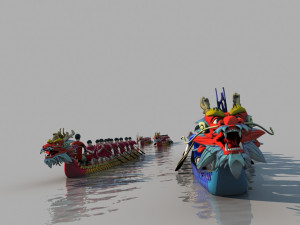 dragon boat Modelo 3D