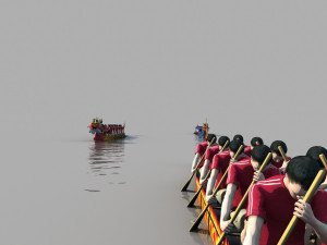 dragon boat Modèle 3D