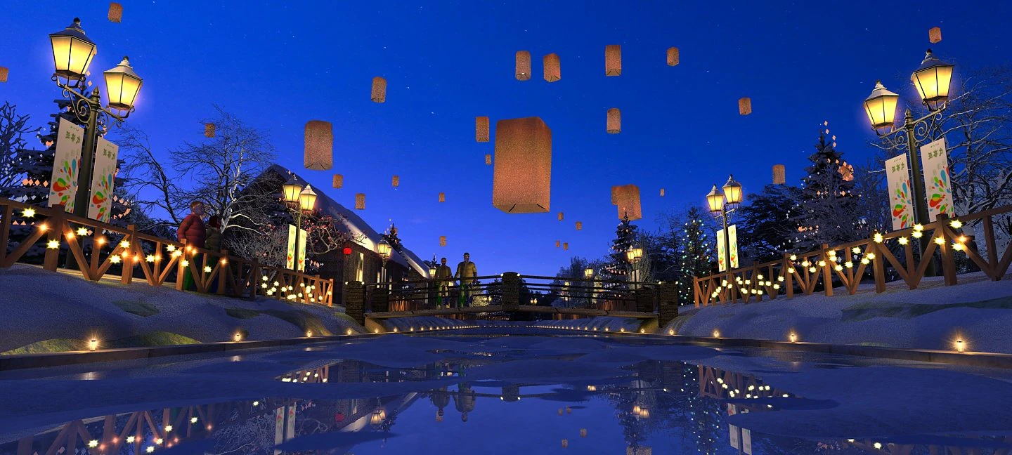 kongming lantern 3D Model .c4d .max .obj .3ds .fbx .stl .blend