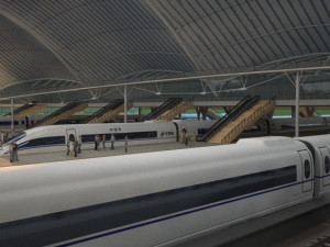high speed railway station Modelo 3D